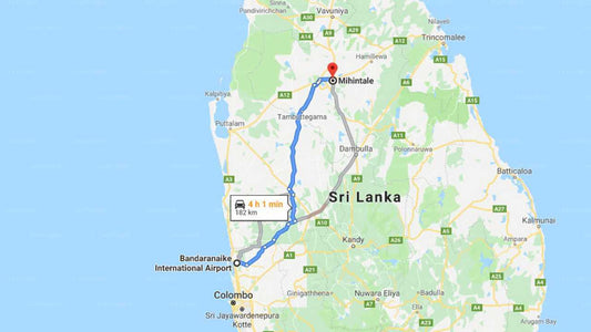 Mihintale City to Colombo Airport (CMB) Private Transfer