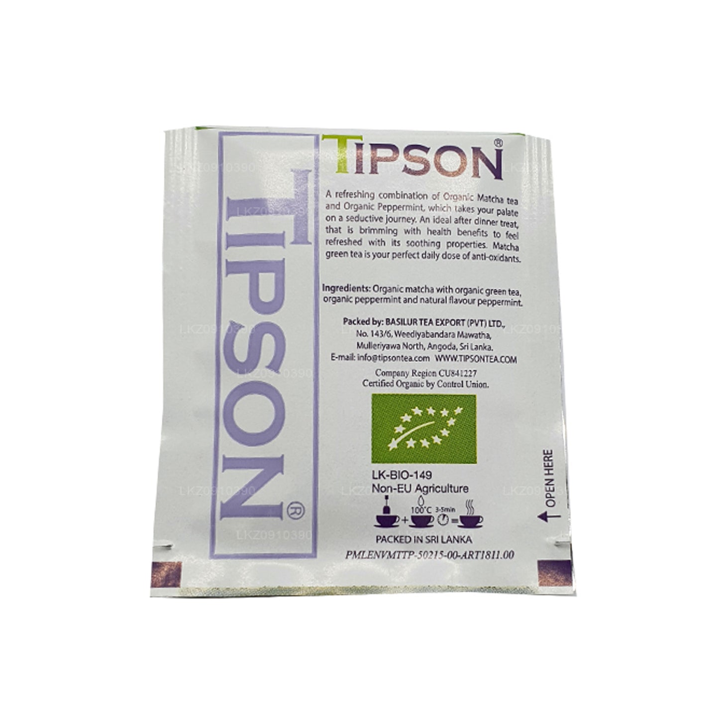 Tipson Tee Orgaaniline Matcha ja Mint (37.5g)