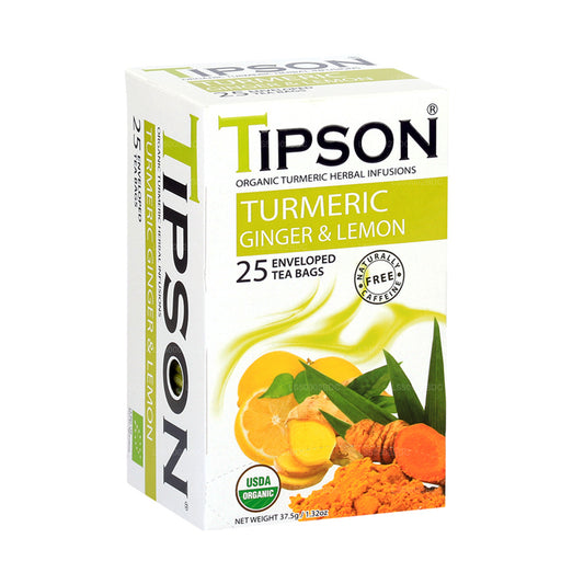 Tipson Tea Orgaaniline Kurkum Ingver & Sidrun (37.5g)
