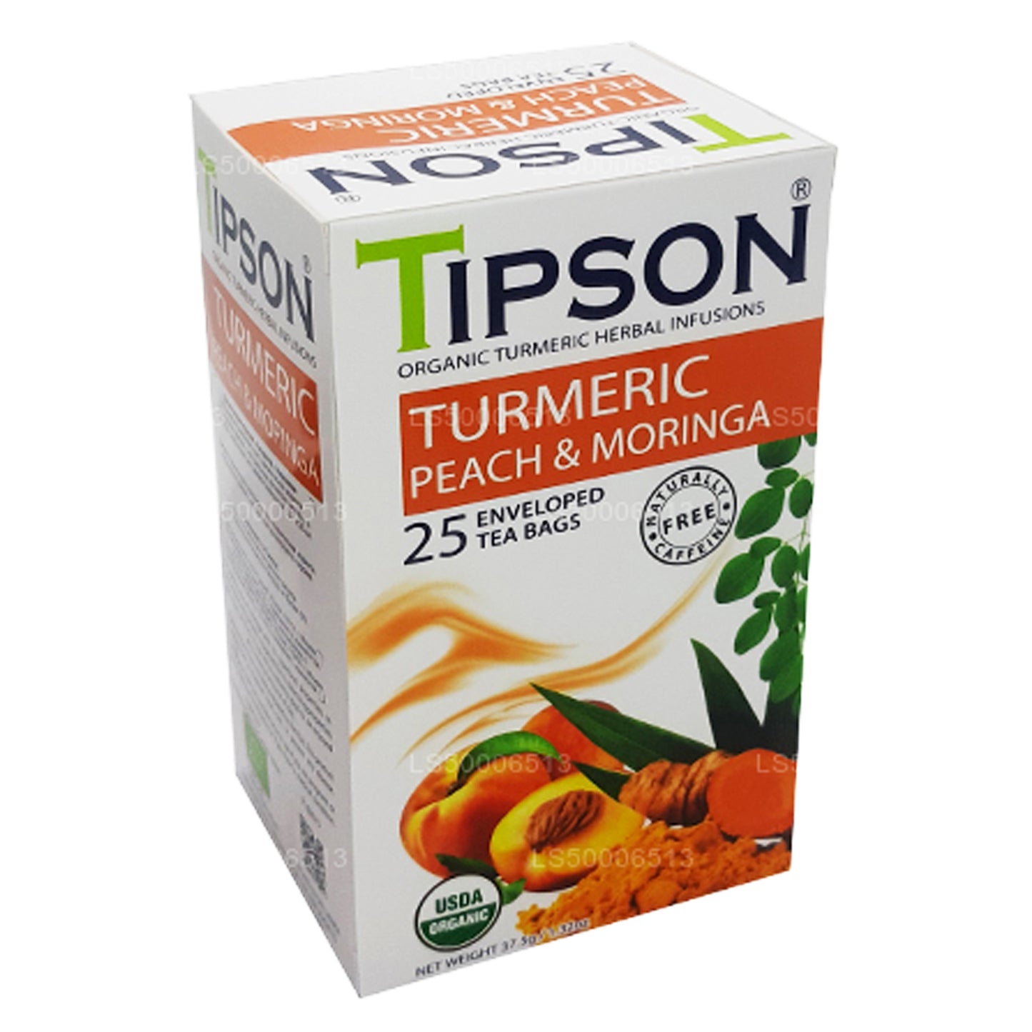 Tipson Tee Orgaaniline kurkum virsiku ja Moringa (37,5g)