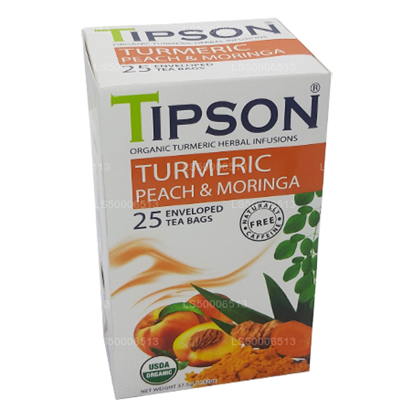 Tipson Tee Orgaaniline kurkum virsiku ja Moringa (37,5g)