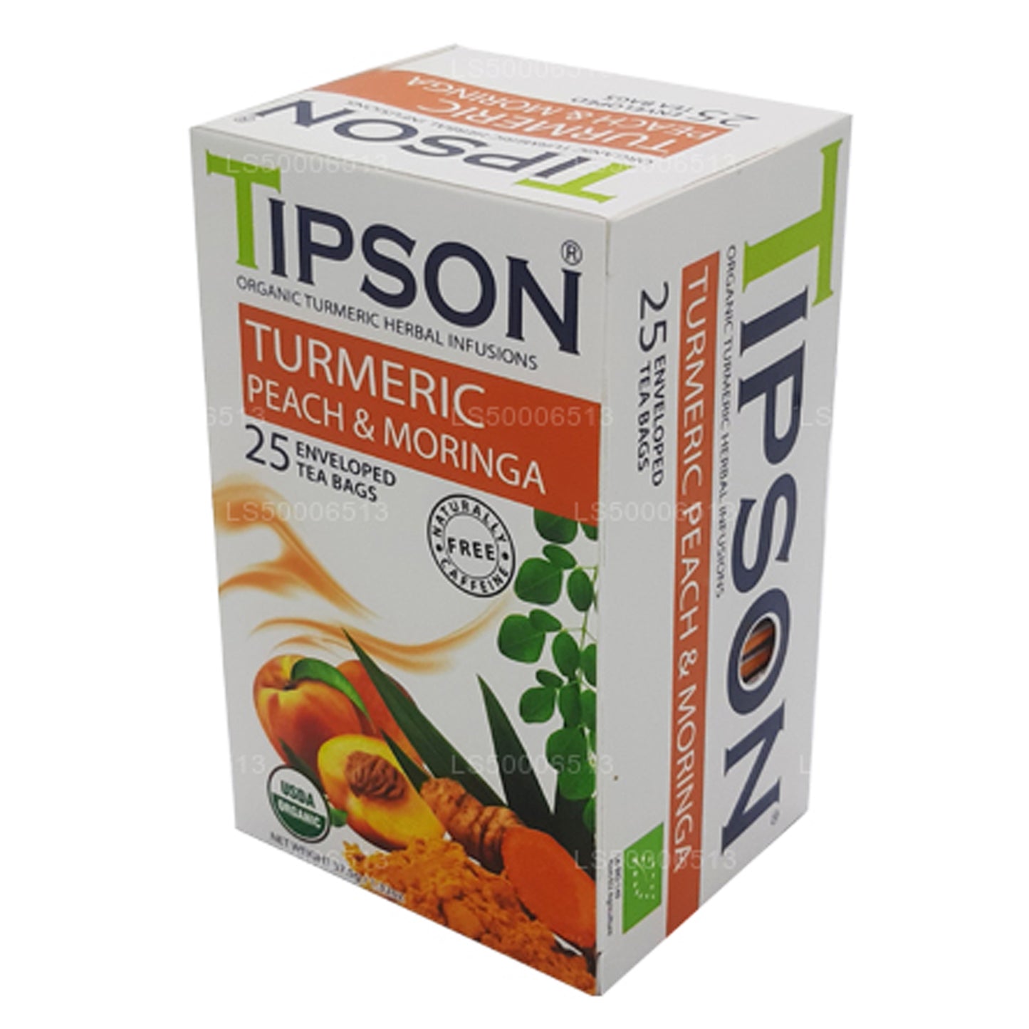 Tipson Tee Orgaaniline kurkum virsiku ja Moringa (37,5g)