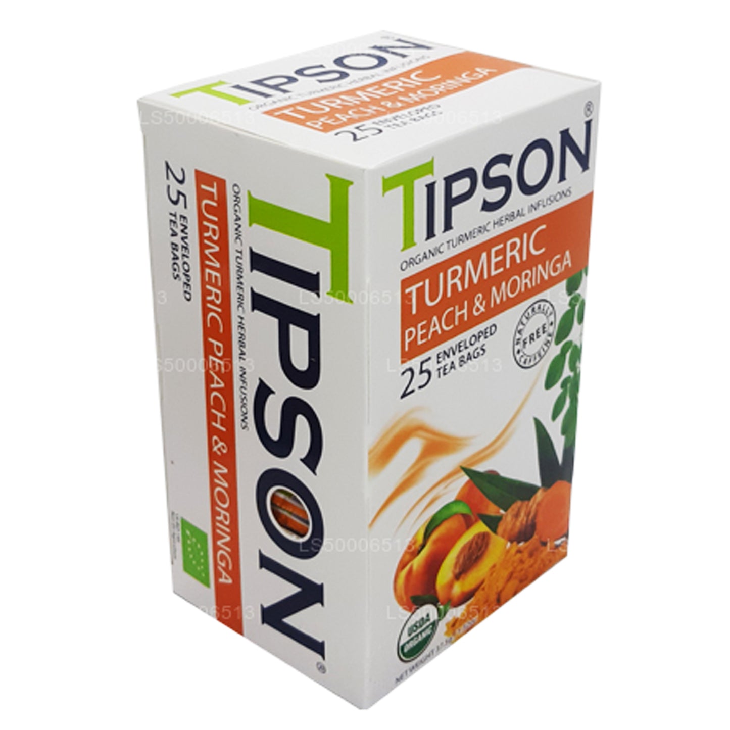 Tipson Tee Orgaaniline kurkum virsiku ja Moringa (37,5g)