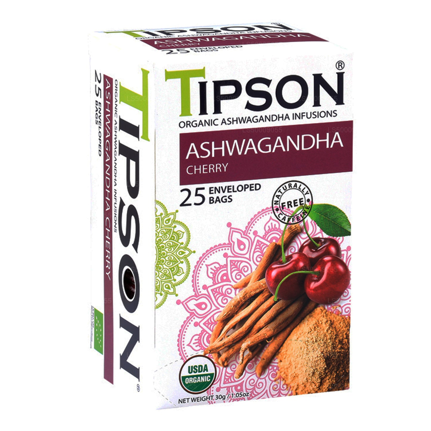 Tipson Tee Orgaaniline Ashwagandha kirsiga (30g)