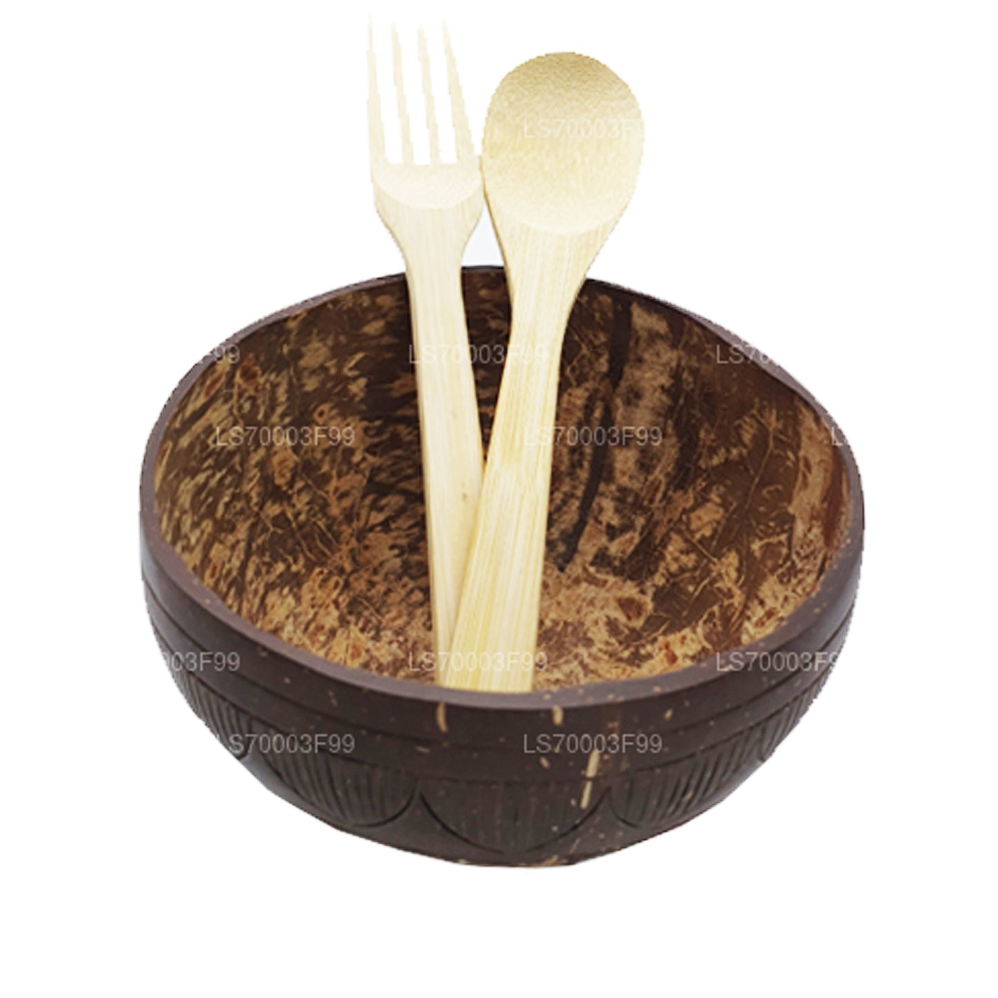 Coconut Smoothie Bowl lusikaga ja kahvliga