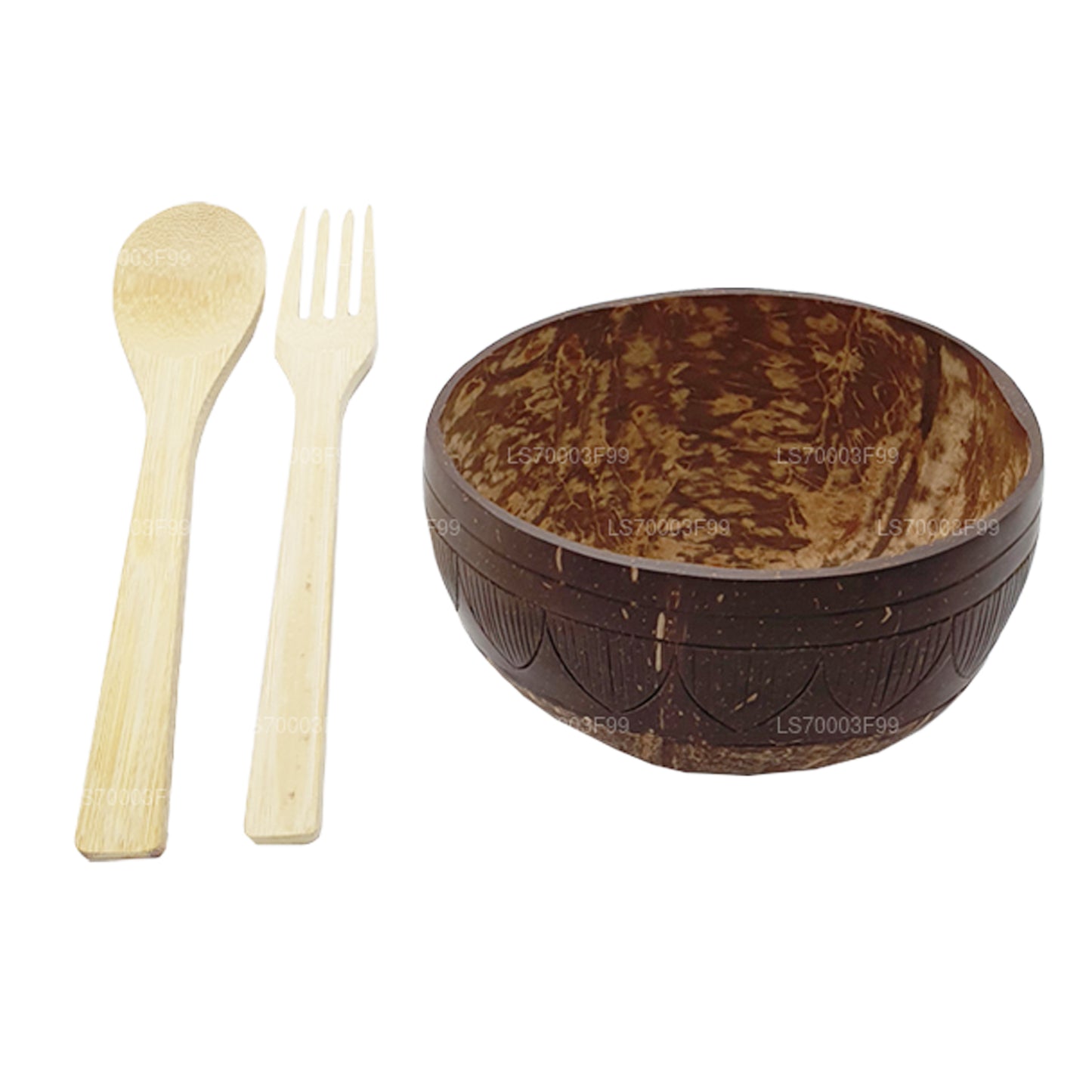Coconut Smoothie Bowl lusikaga ja kahvliga