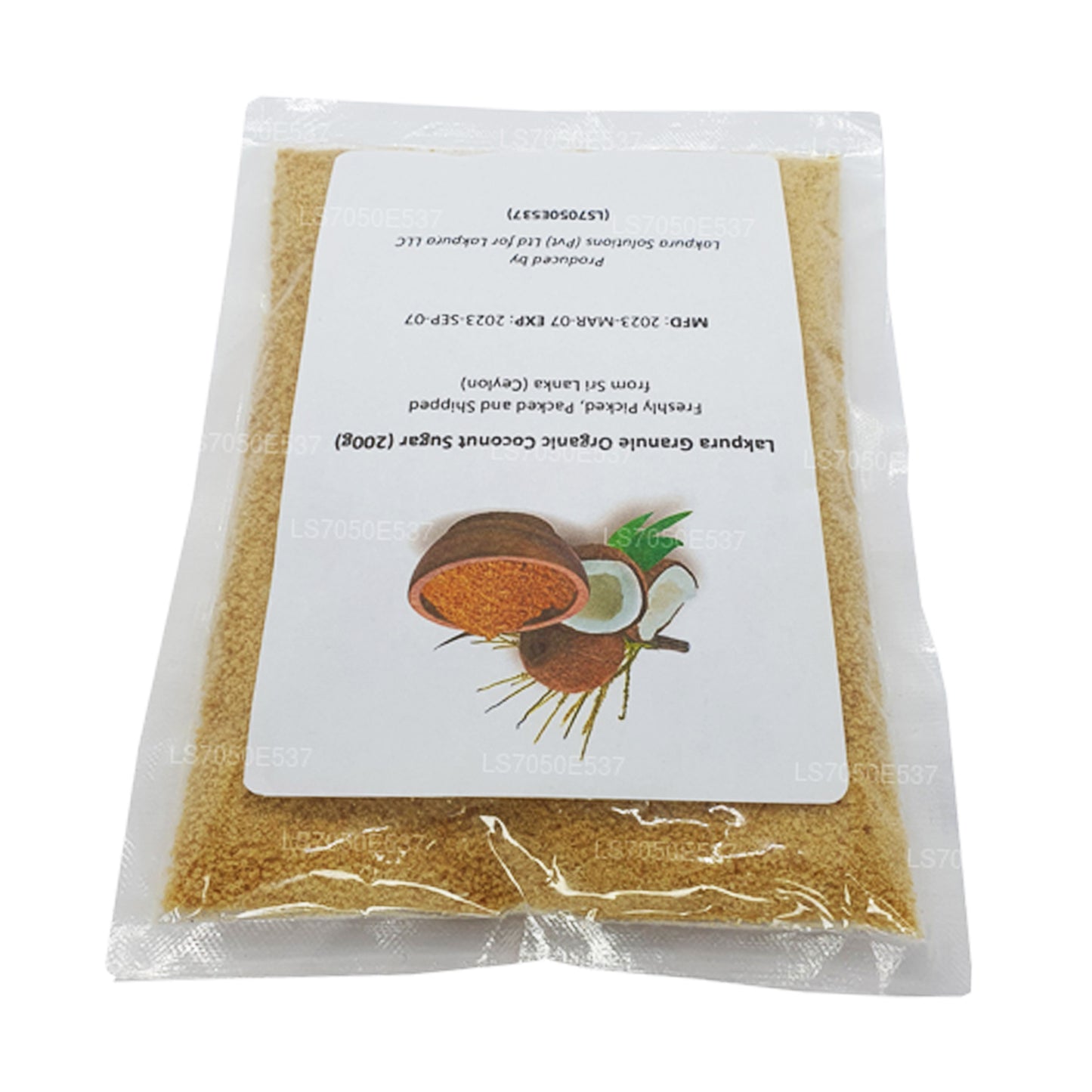 Lakpura graanulid Orgaaniline kookospähkli suhkur