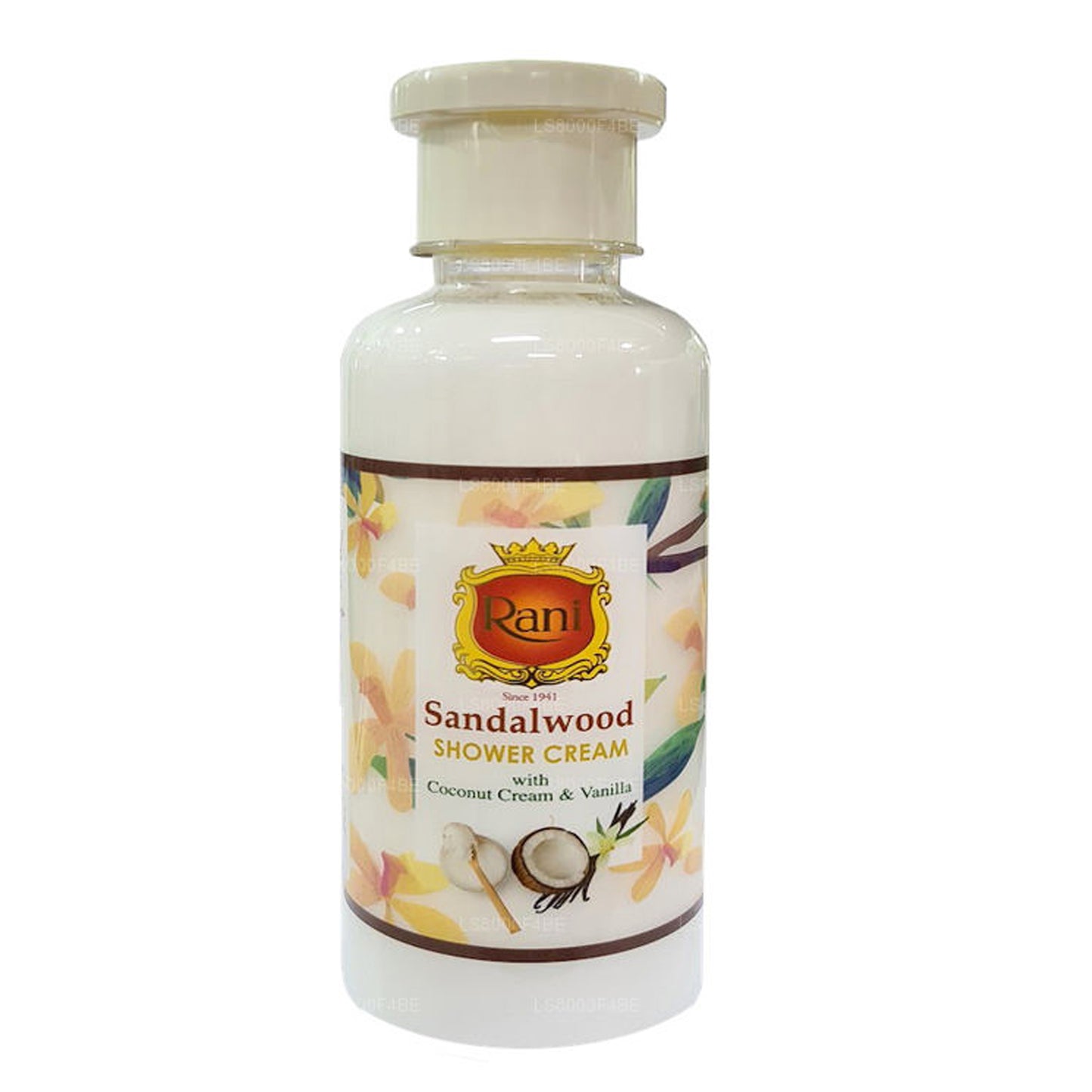 Swadeshi Rani Sandalwood Dušikreem Kookospähkli kreem ja vanilje (250 ml)