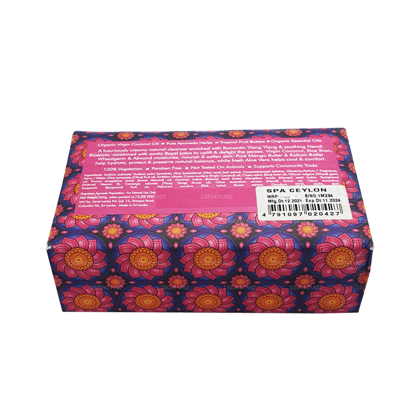 Spa Tseiloni Pink Lotus Mandli luksuslik seep (250g)