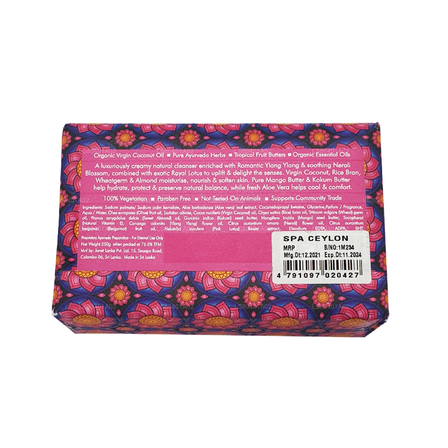Spa Tseiloni Pink Lotus Mandli luksuslik seep (250g)