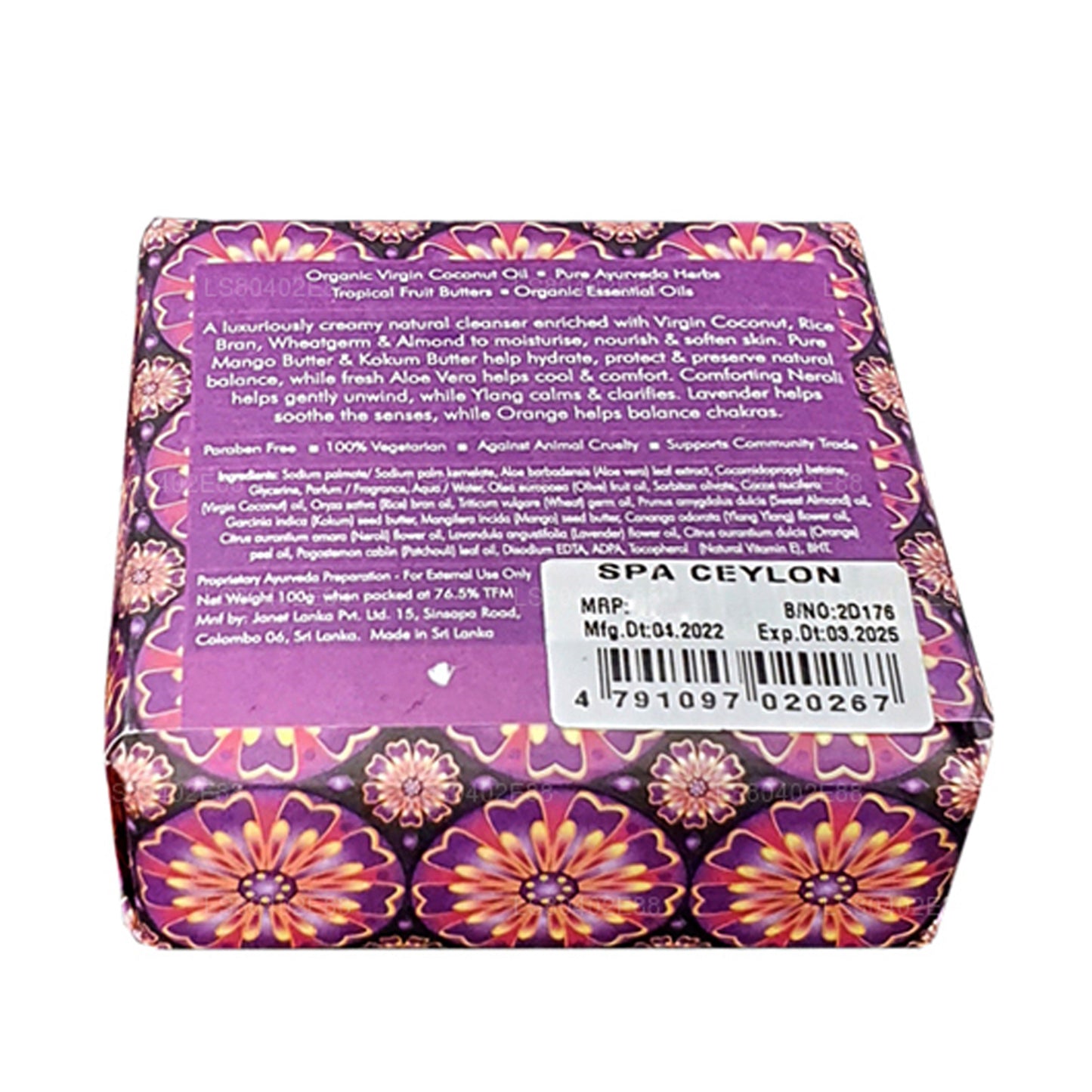 Spa Ceylon Lavender Neroli Ylang luksusseep (100g)