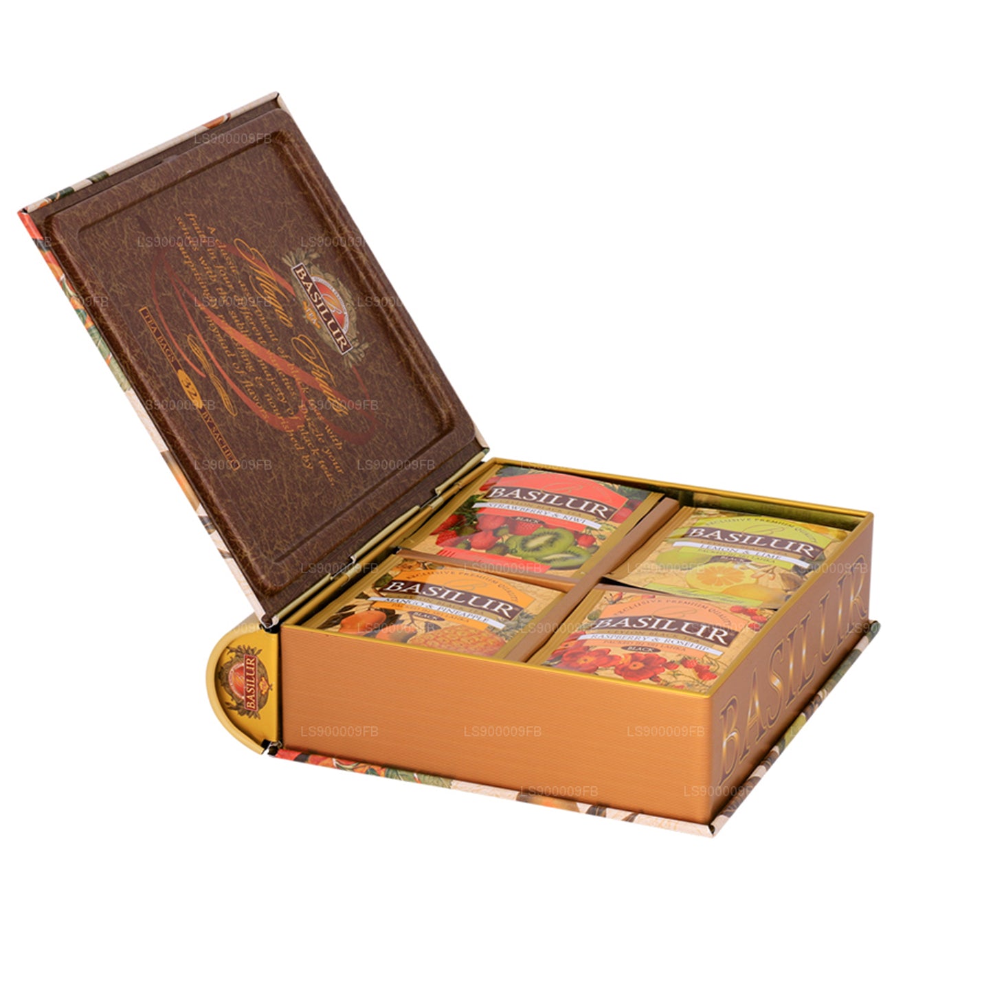 Basiluri teeraamat „Magic Fruit Assorted” (64g) Caddy