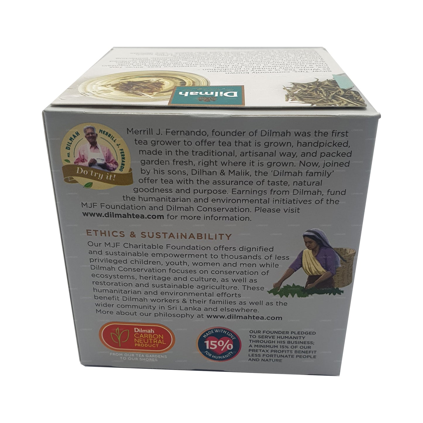 Dilmah Real White Tea Tseiloni Silver Tips (20g) 10 tee kotid