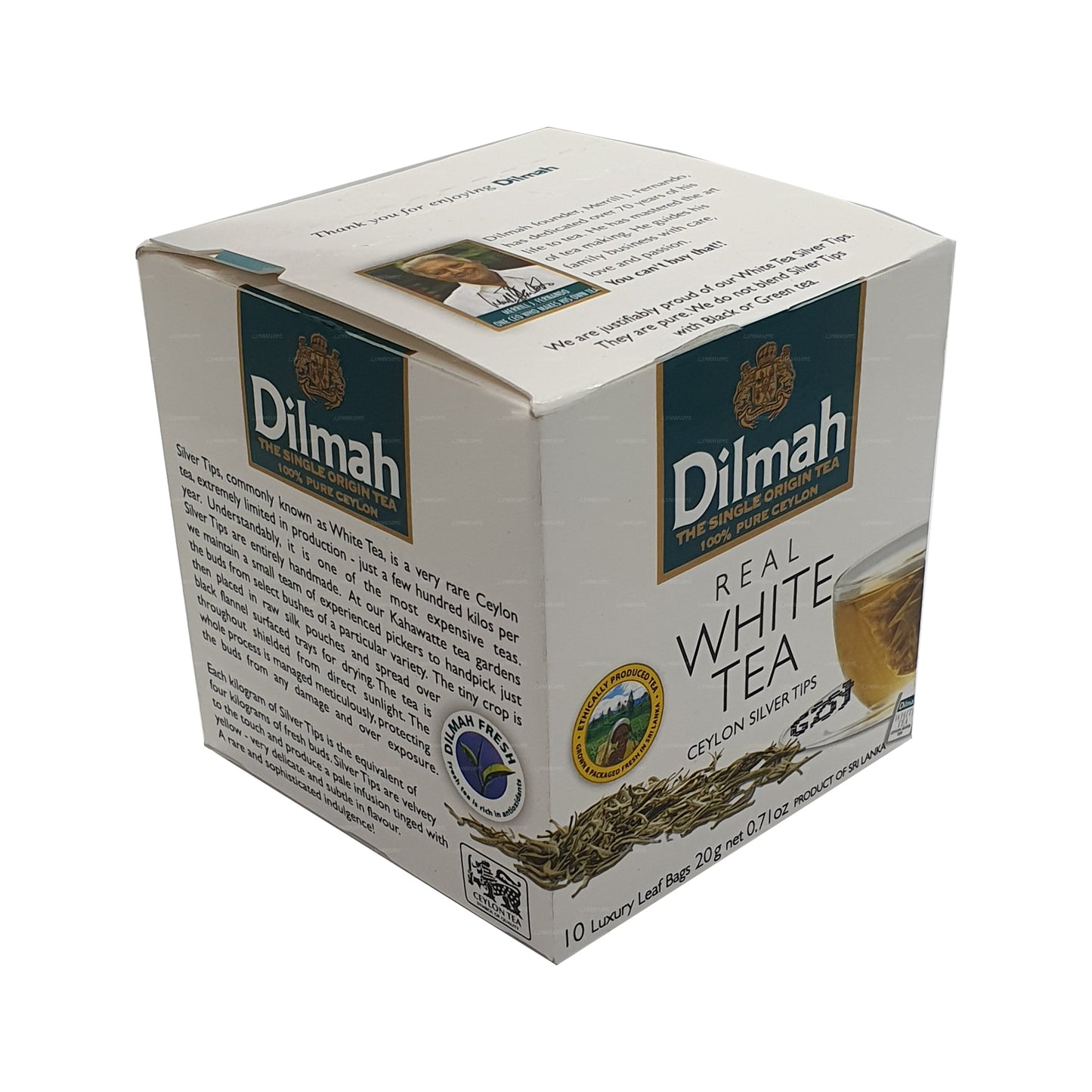 Dilmah Real White Tea Tseiloni Silver Tips (20g) 10 tee kotid