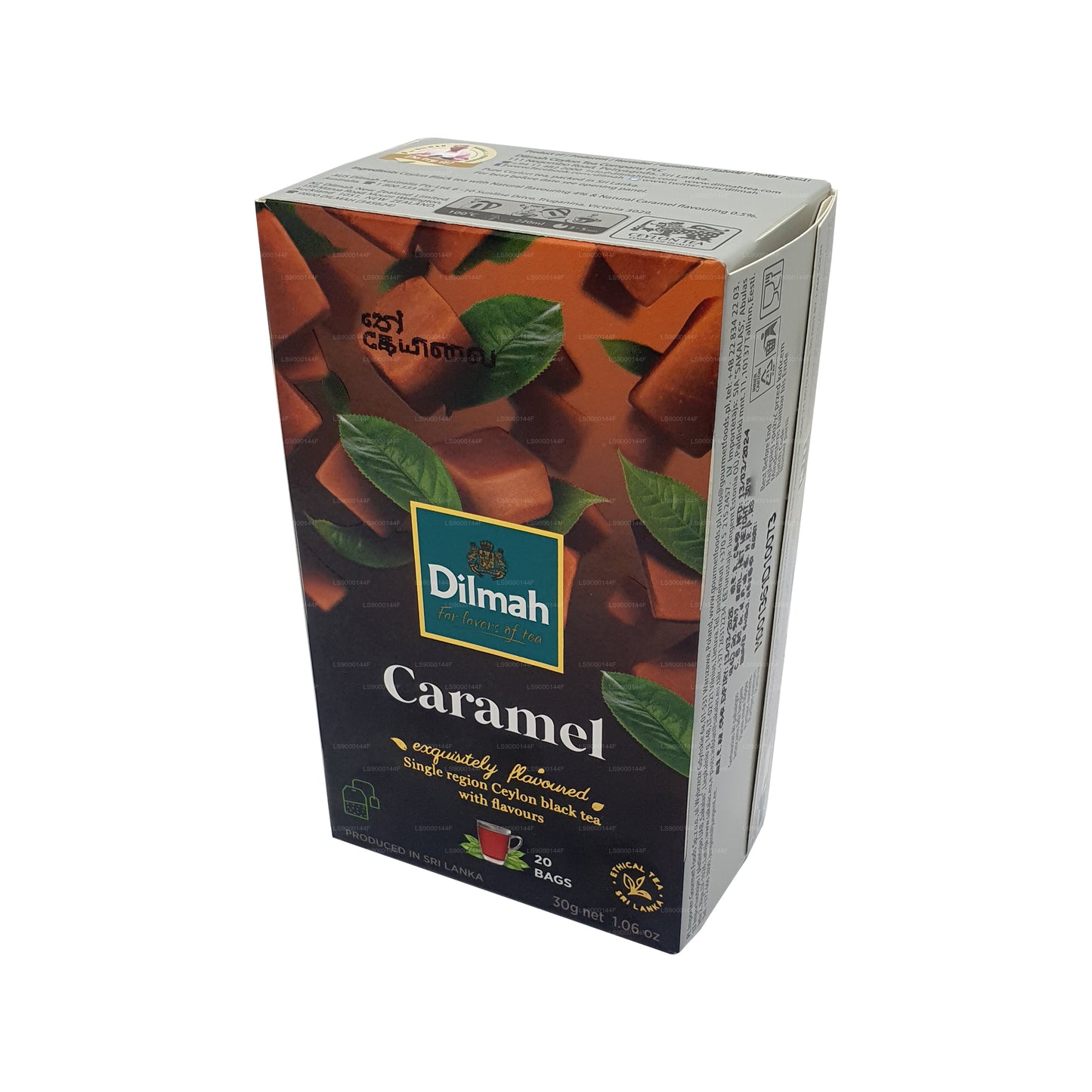 Dilmah Caramel Flavored Ceylon Black Tea (30g) 20 Tea Bags