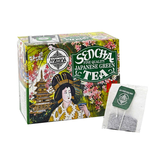 Mlesna Tea Sencha Jaapani roheline tee 50 tee kotid (100g) String & Tag