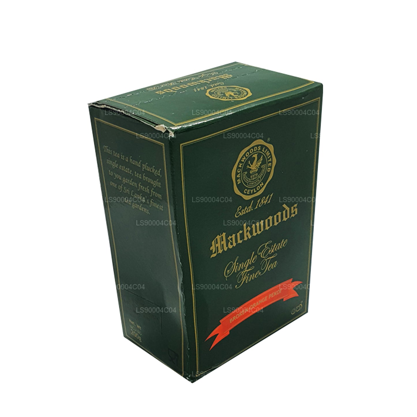 Mackwoods Single Estate Puhas Tseiloni tee (BOP) Purustatud Apelsin Pekoe (200g)