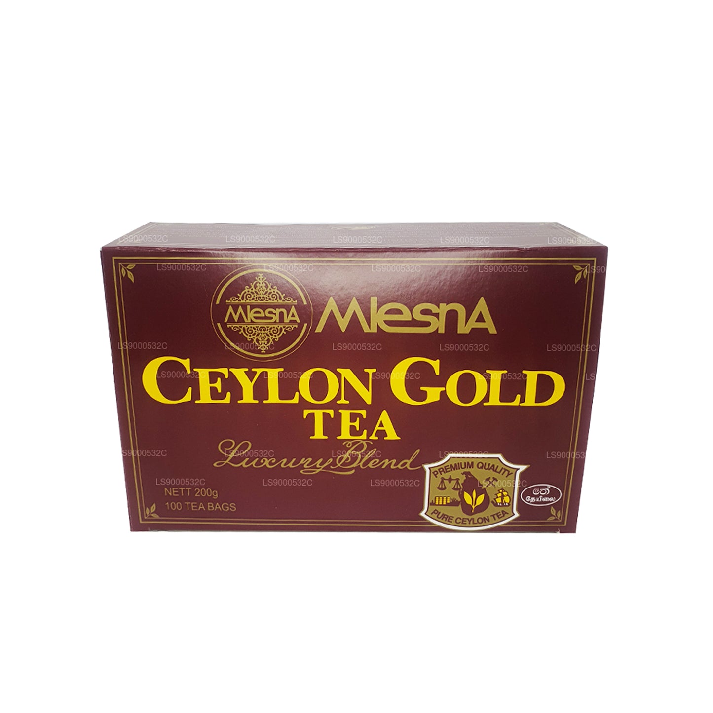 Mlesna Tea Ceylon Gold 100 teekotid (200g) String ja Tag
