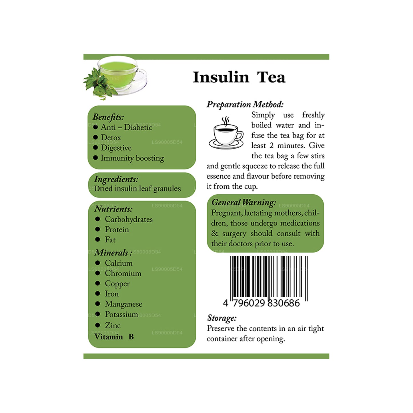 Elutone Insuliini tee (40g)