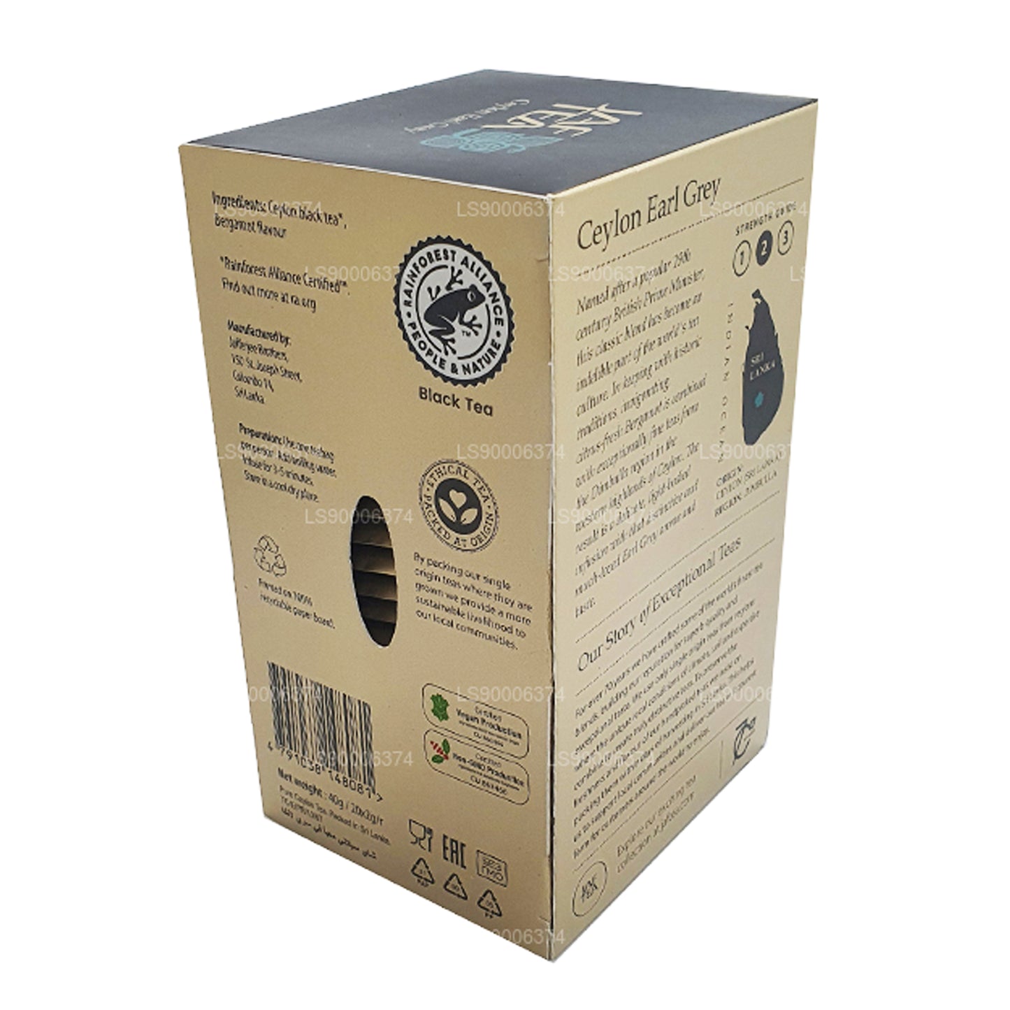 Jaf Tea Ceylon Earl Grey (40g) 20 teekotid