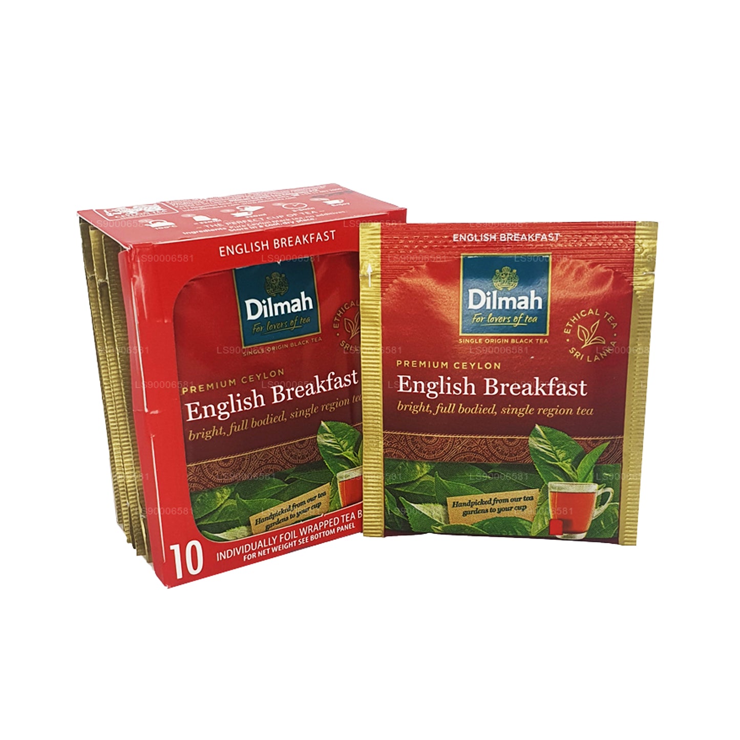 Dilmah inglise hommikusöök tee (20g) 10 individuaalselt foolium pakitud teekotid