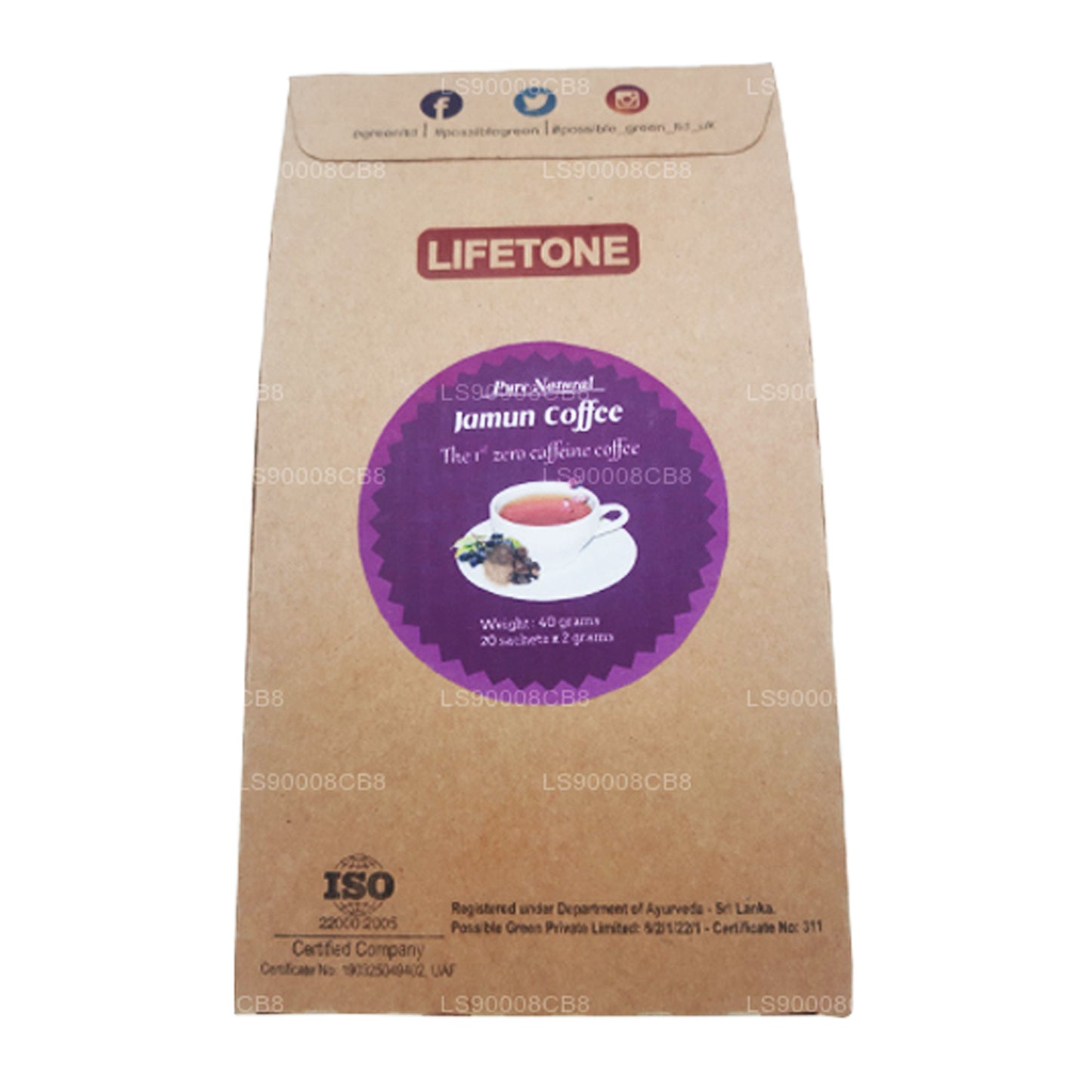 Lifetone Jamuni seemnekohv (40g)