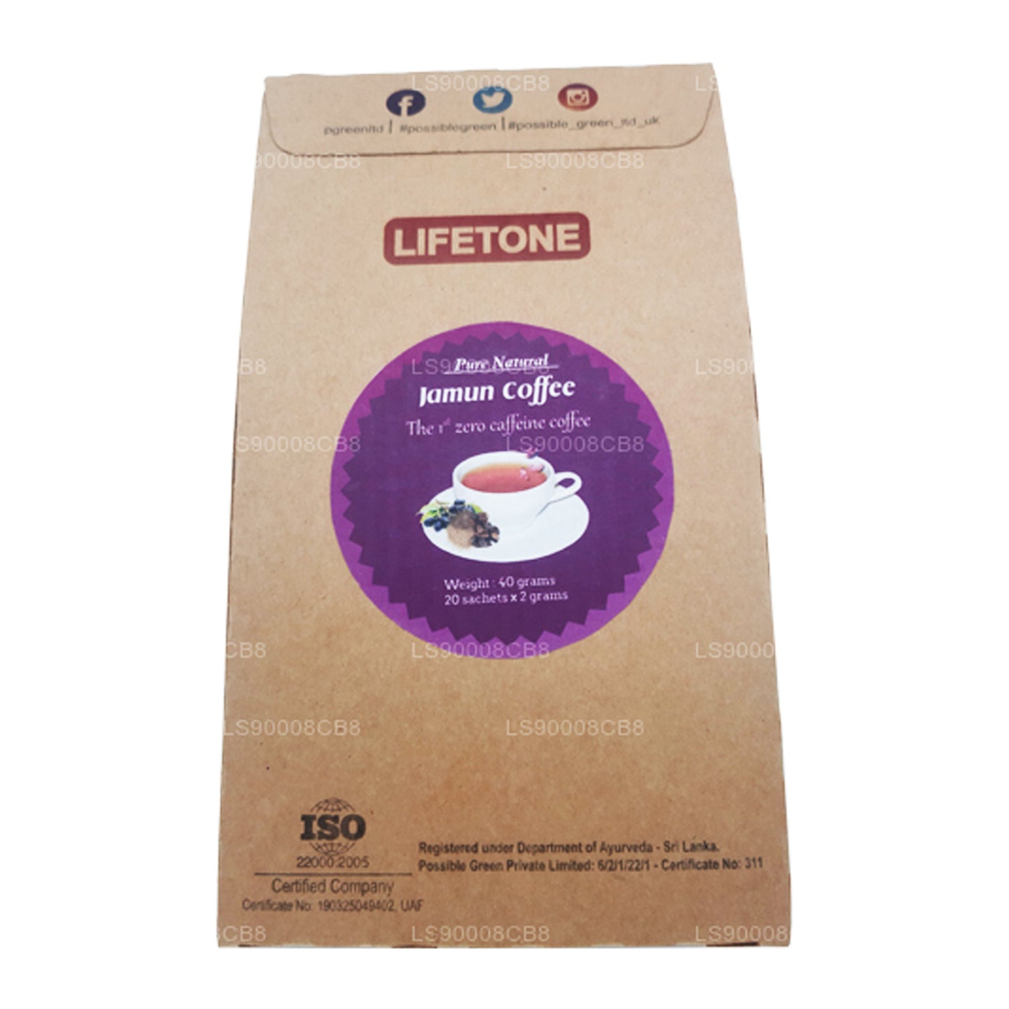 Lifetone Jamuni seemnekohv (40g)