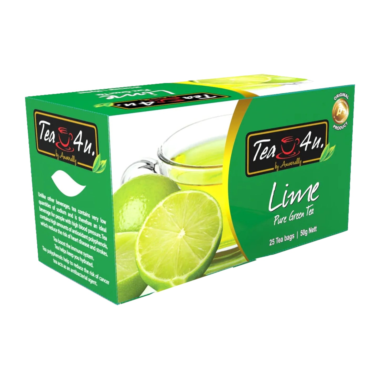 Tea4U Lime roheline tee (50g) 25 teekott