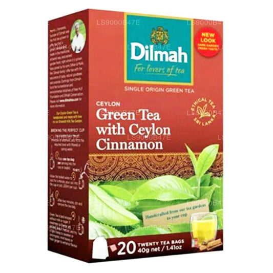 Dilmah Tseiloni roheline tee Tseiloni kaneeliga (40g) 20 tee kotid