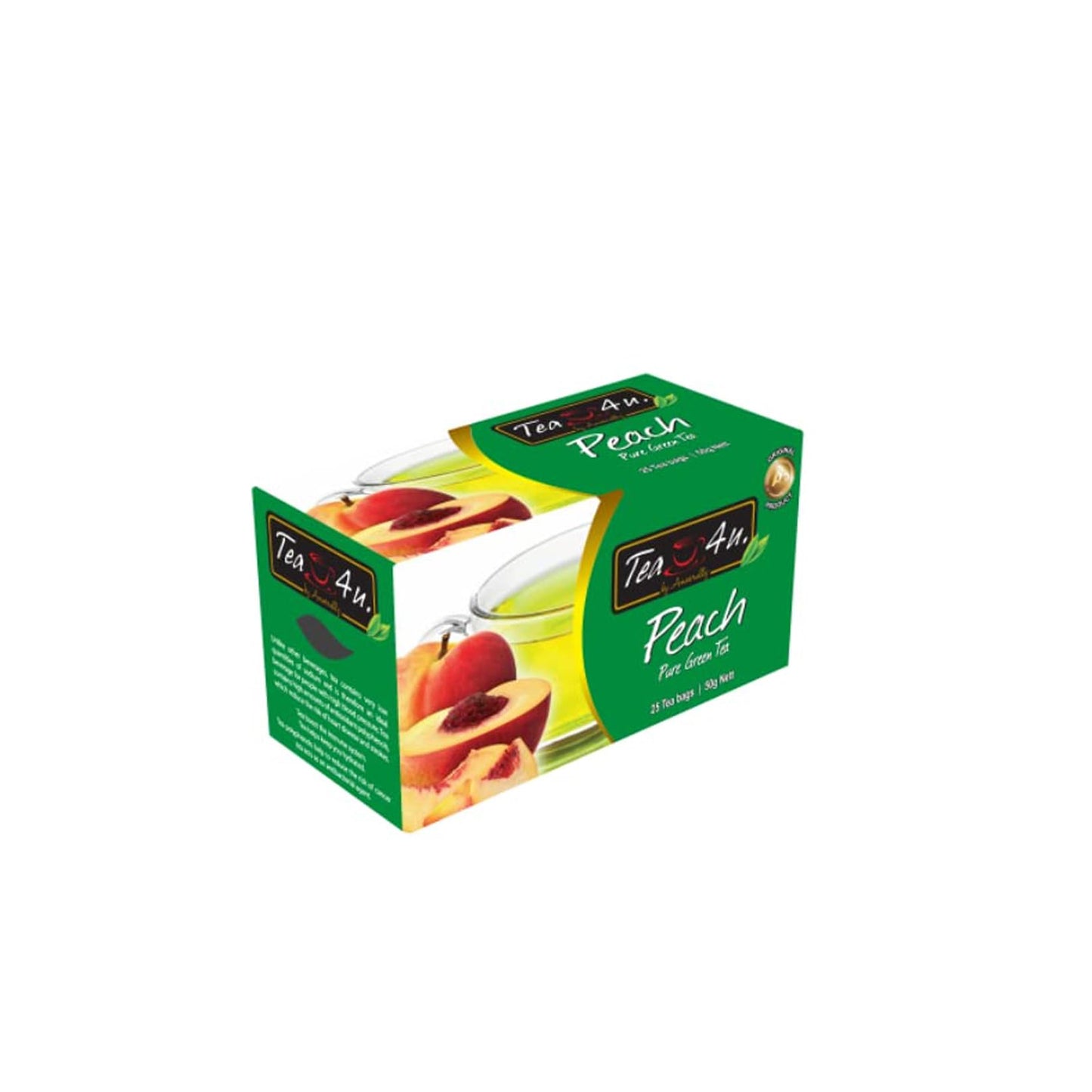 Tea4U virsiku roheline tee (50g) 25 teekott