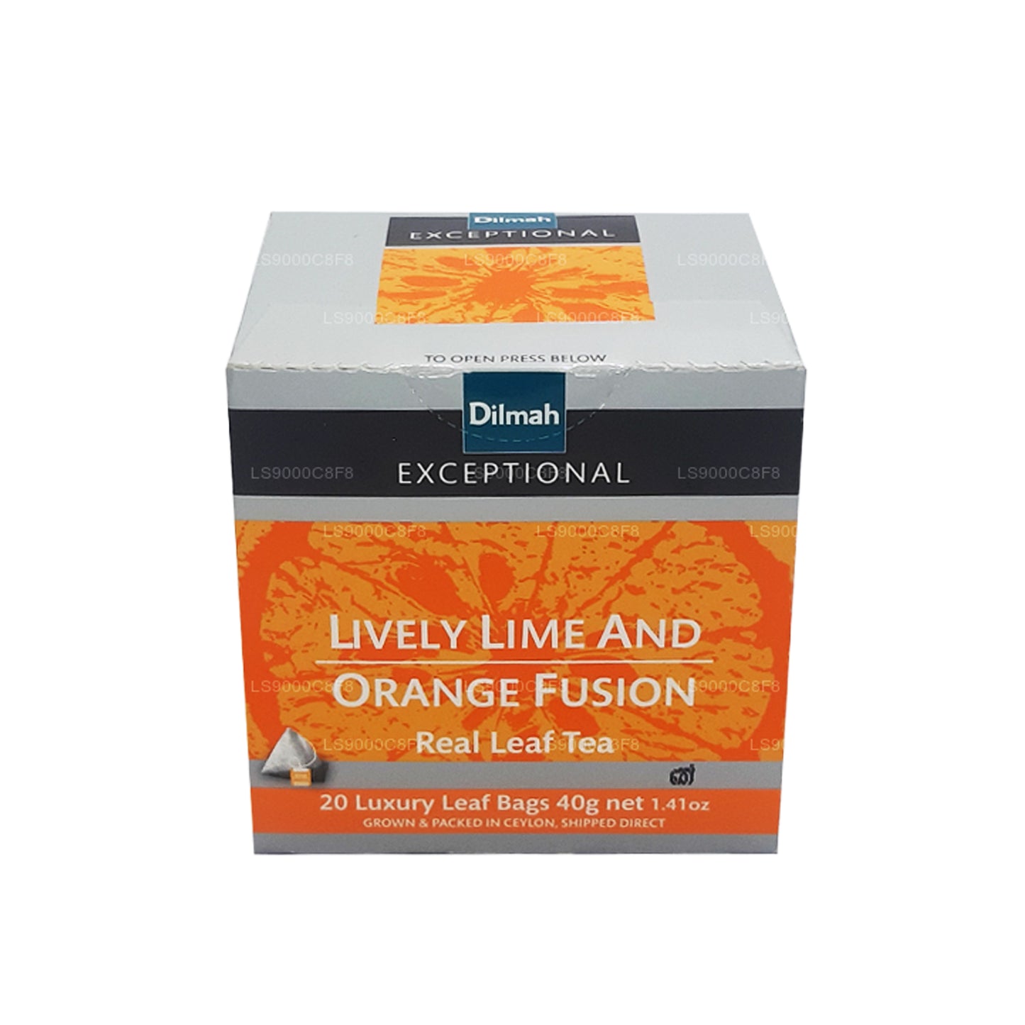 Dilmah erakordne elav lubi ja oranž Fusion Real Leaf Tea (40g) 20 tee kotid