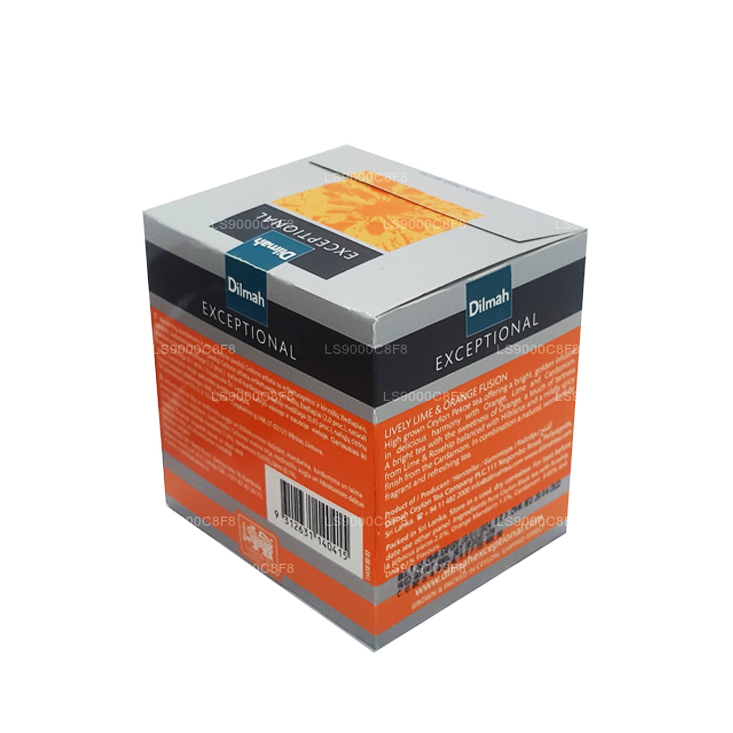 Dilmah erakordne elav lubi ja oranž Fusion Real Leaf Tea (40g) 20 tee kotid