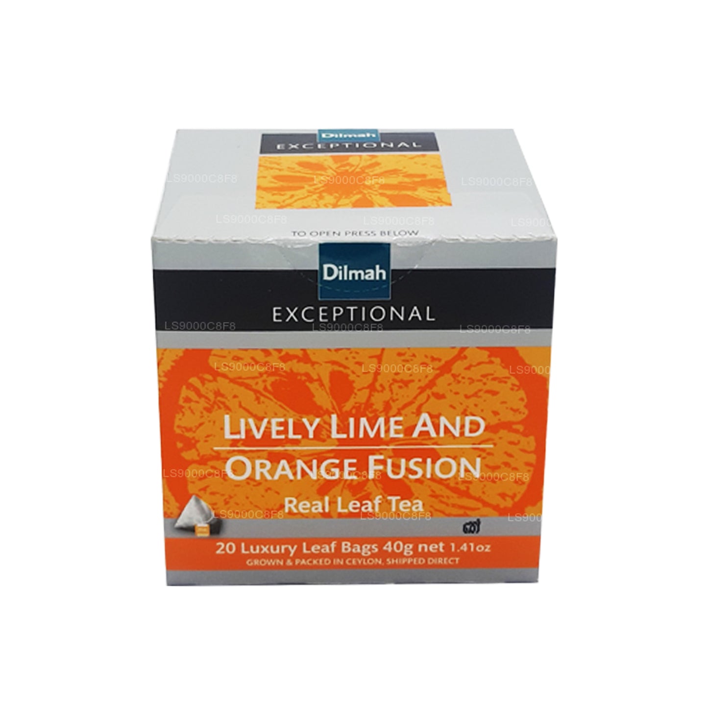 Dilmah erakordne elav lubi ja oranž Fusion Real Leaf Tea (40g) 20 tee kotid