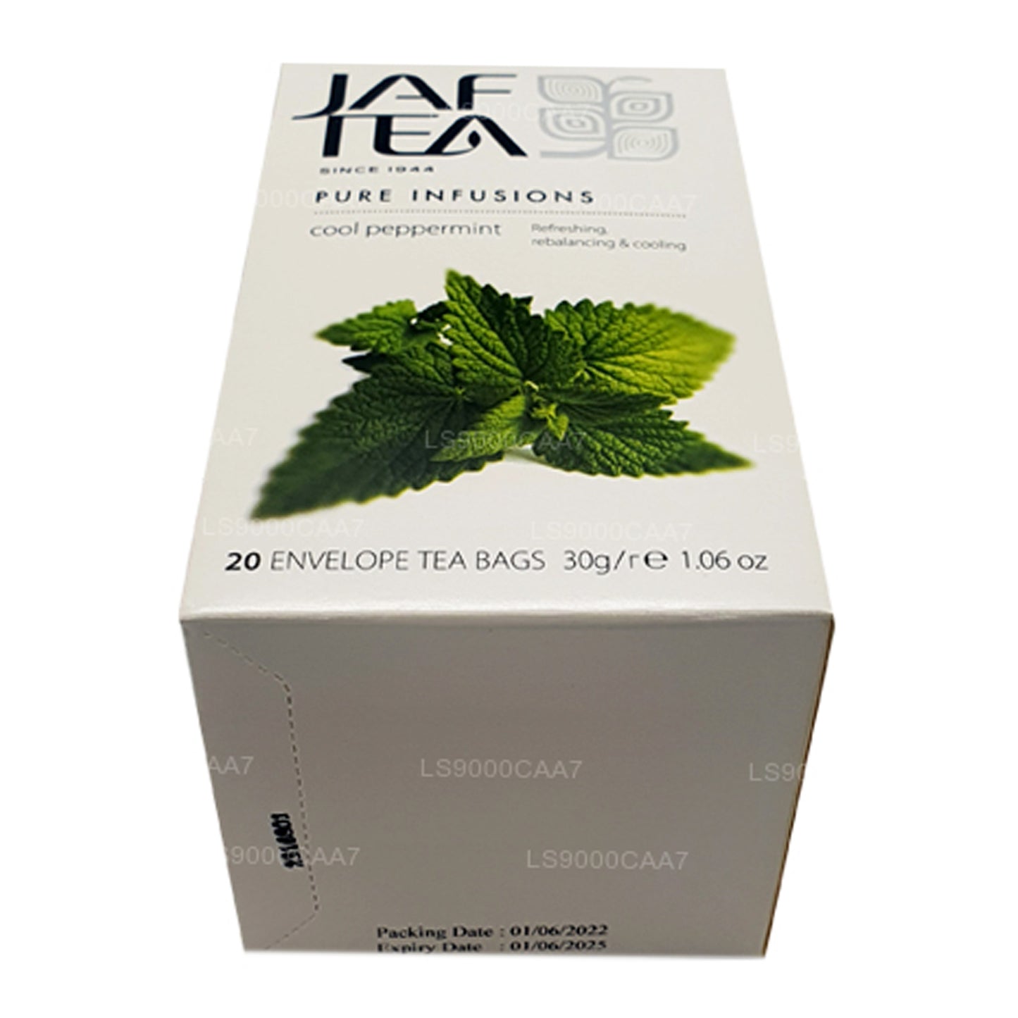 Jaf Tea Pure Infusioonid kollektsiooni Cool piparmündi foolium Envelop Teekotid (30g)