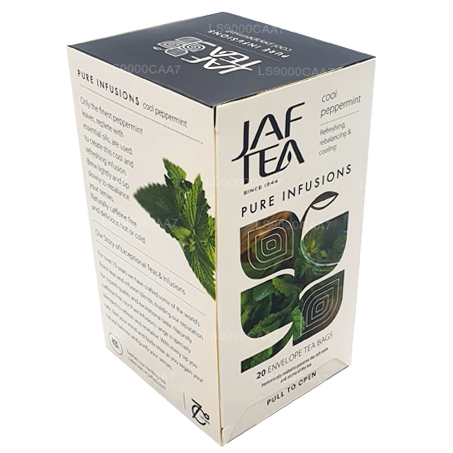 Jaf Tea Pure Infusioonid kollektsiooni Cool piparmündi foolium Envelop Teekotid (30g)