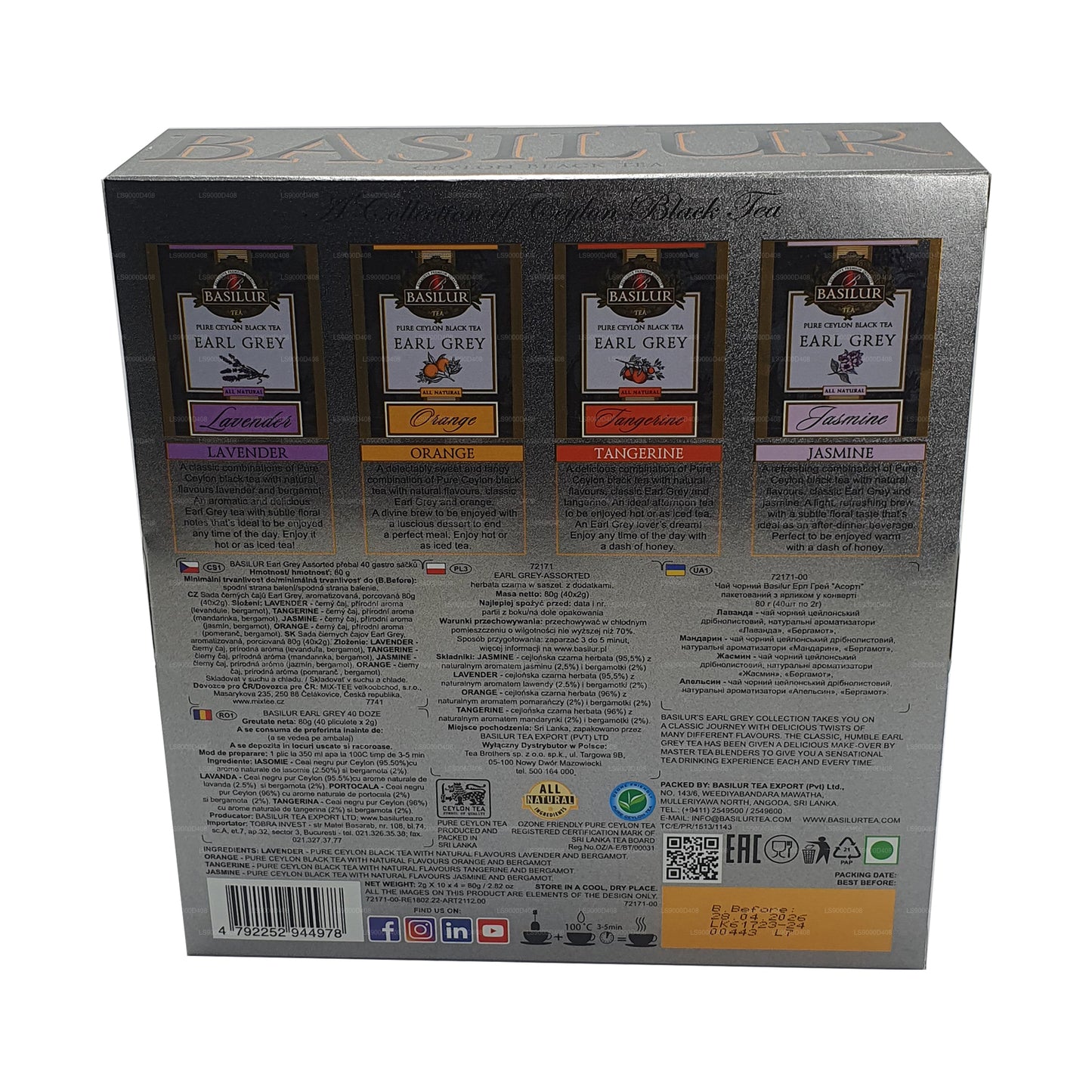 Basilur Earl Grey kollektsiooni valik (80g)