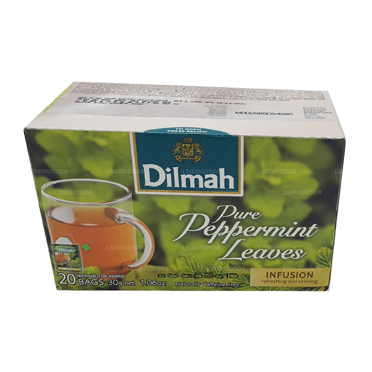 Dilmah Pure piparmündilehed (30g) 20 tee kotid