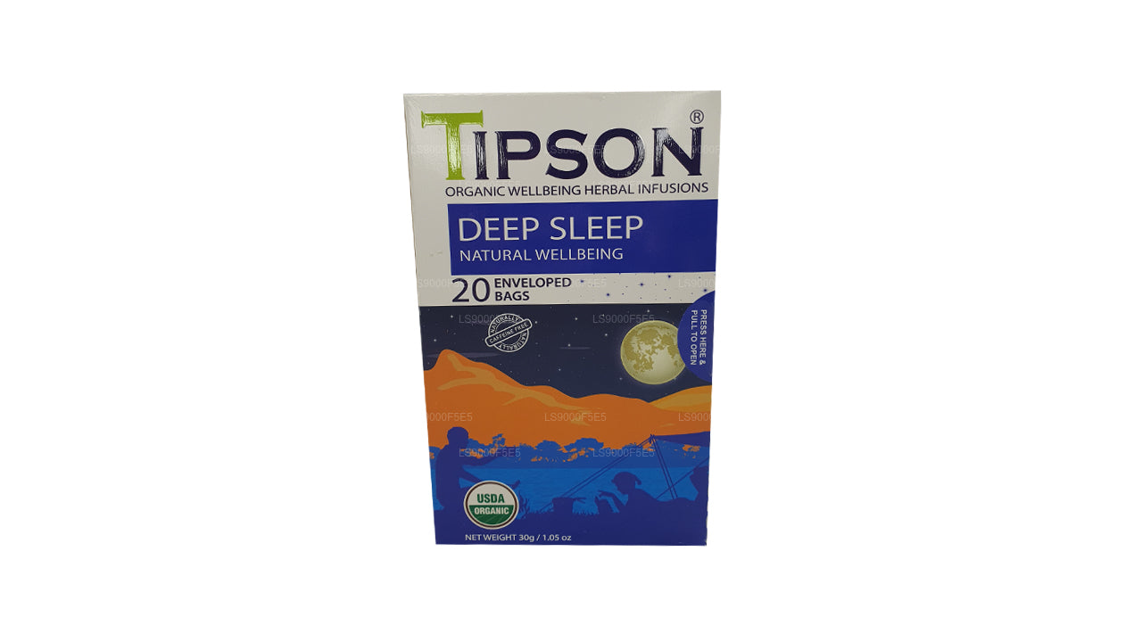 Tipson Organic Deep Sleep Natural Wellbeing 20 ümbrisega Kotid (30g)