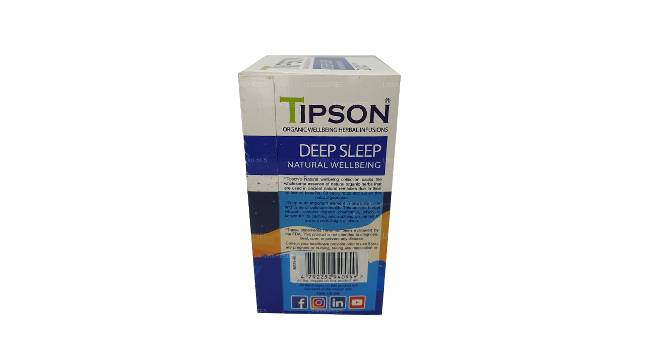 Tipson Organic Deep Sleep Natural Wellbeing 20 ümbrisega Kotid (30g)