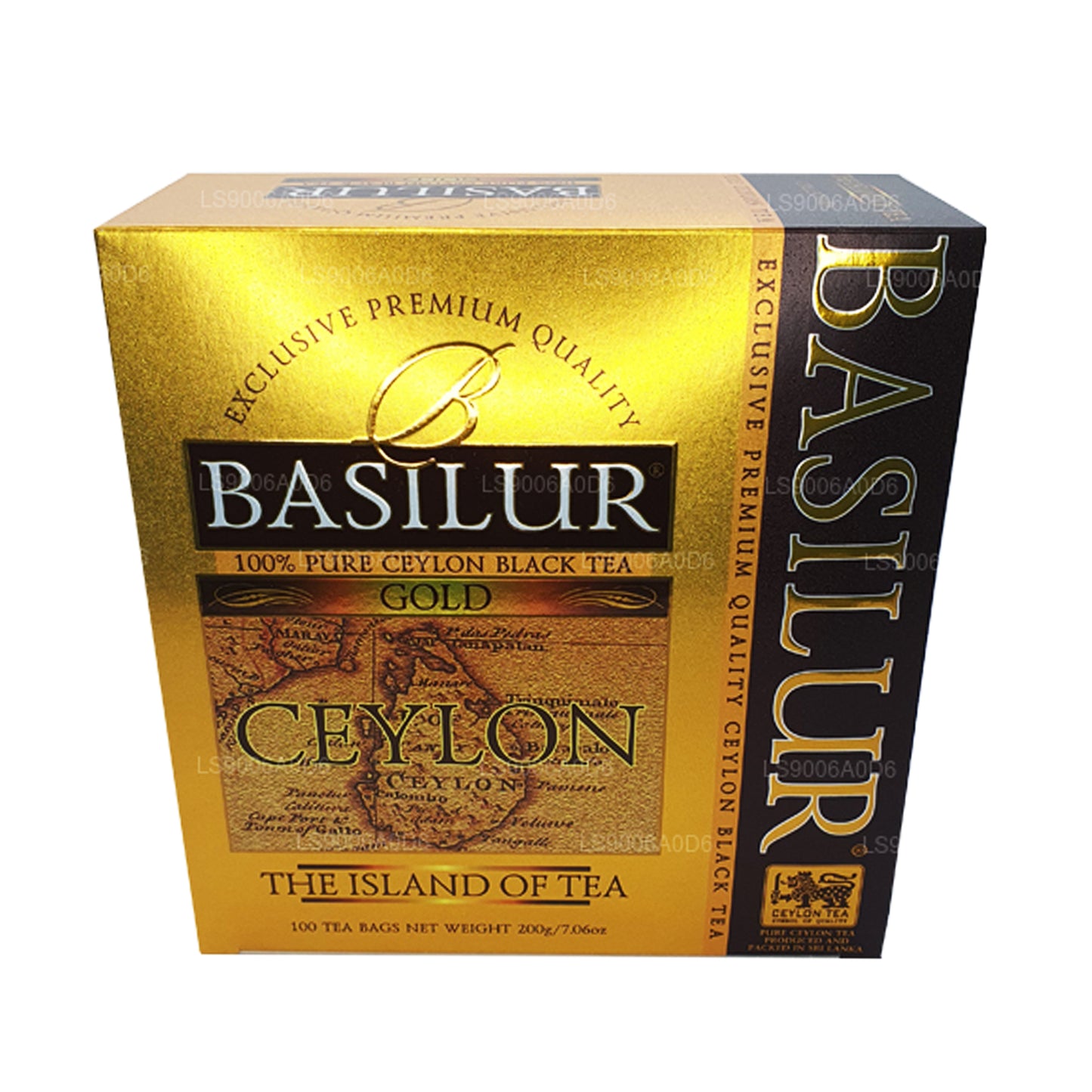 Basilur Island of Gold Exclusive Premium kvaliteediga Tseiloni must tee (200g) 100 teekotid