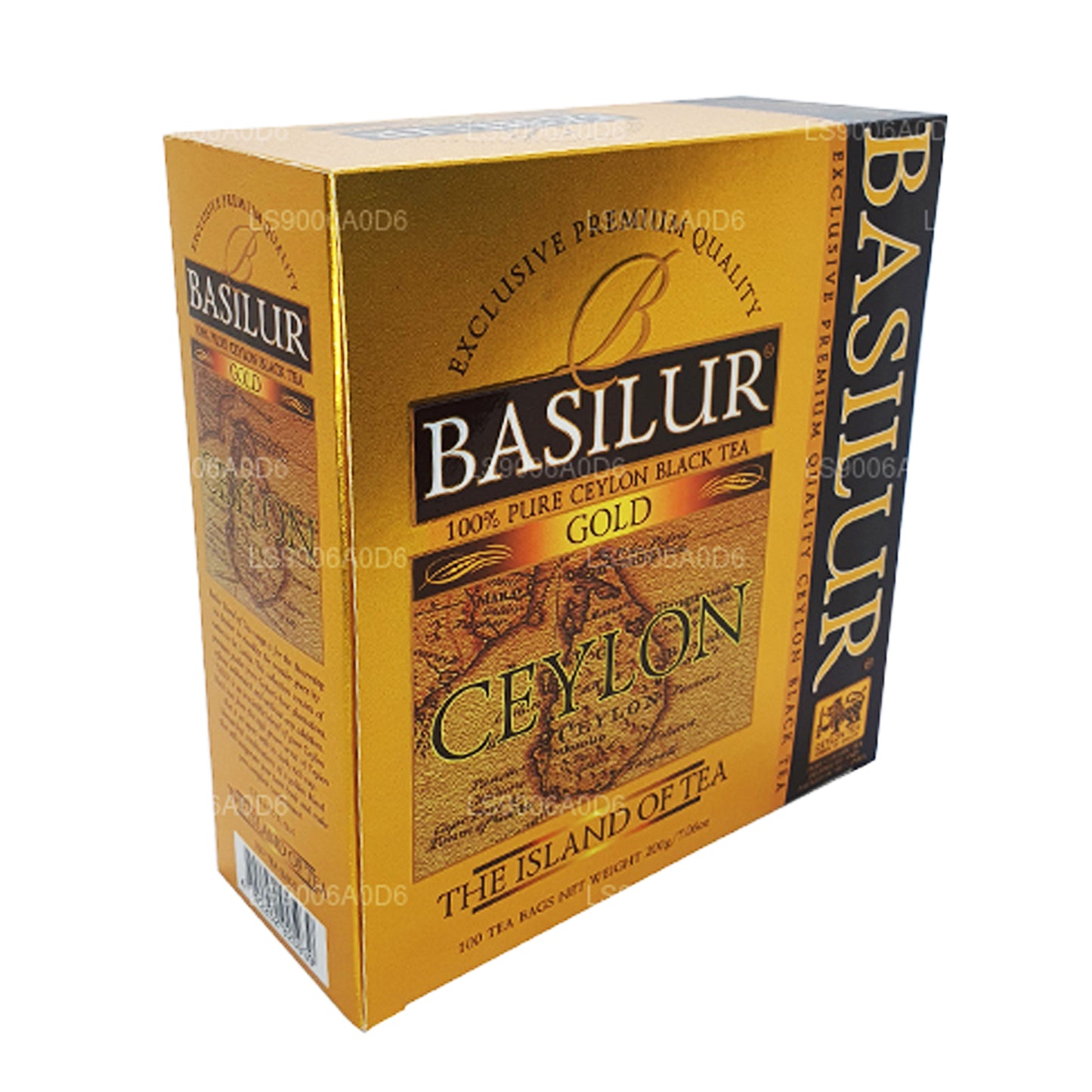 Basilur Island of Gold Exclusive Premium kvaliteediga Tseiloni must tee (200g) 100 teekotid