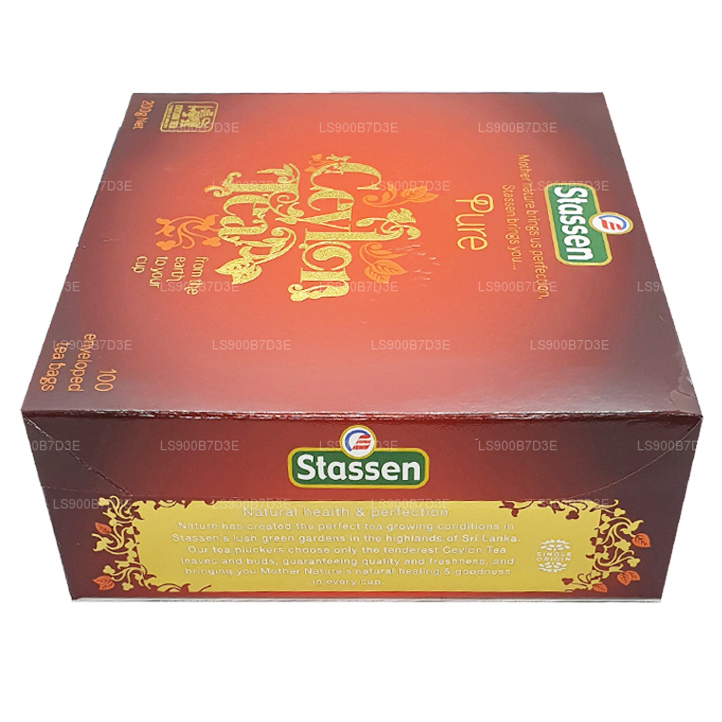 Stassen Pure Tseiloni must tee (200g) 100 teekotid