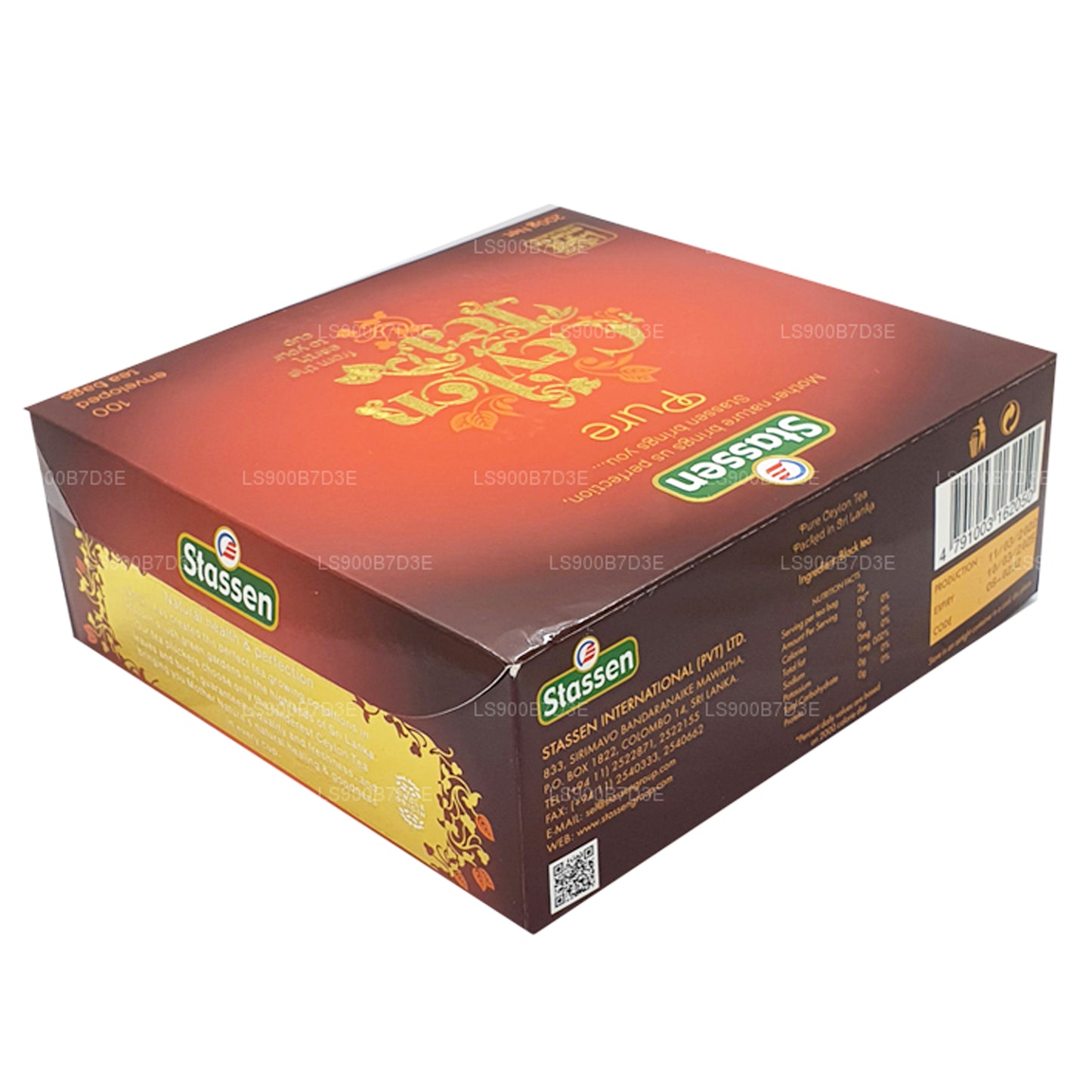 Stassen Pure Tseiloni must tee (200g) 100 teekotid