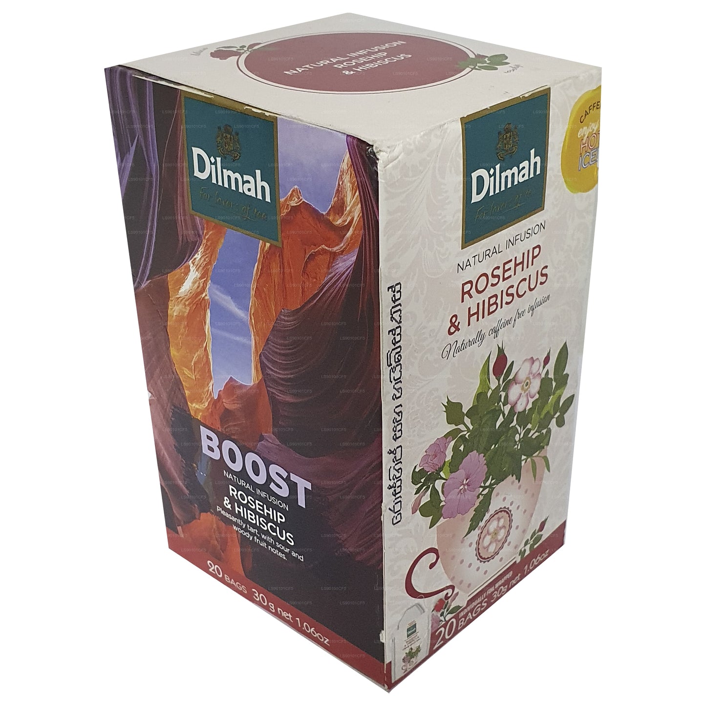 Dilmah Kibuvitsa- ja Hibiskusemaitseline Must tee (30g)