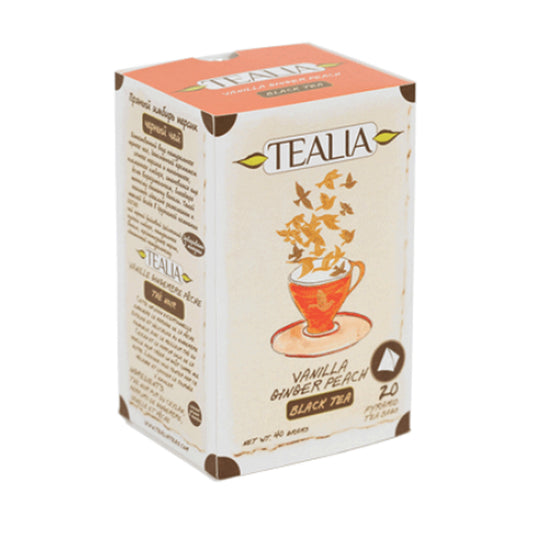 Tealia Vanilla ingver virsik (40g) 20 püramiidi teekotti