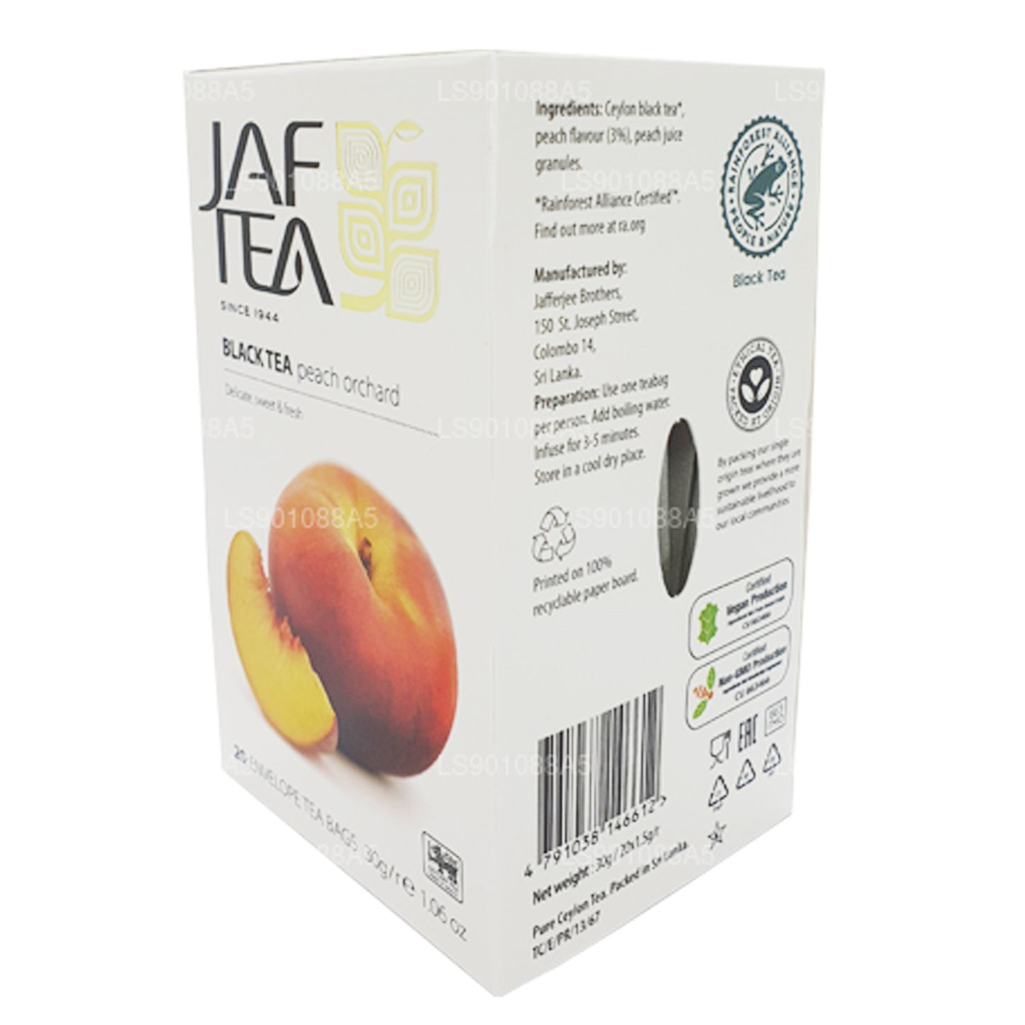 Jaf Tea Pure Fruit Collection Black Tea Peach Orchard (30g) 20 tee kotid