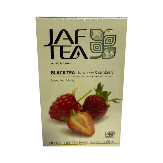 Jaf Tea Pure Fruit Collection Black Tea Maasika ja Vaarika (30g) 20 tee kotid