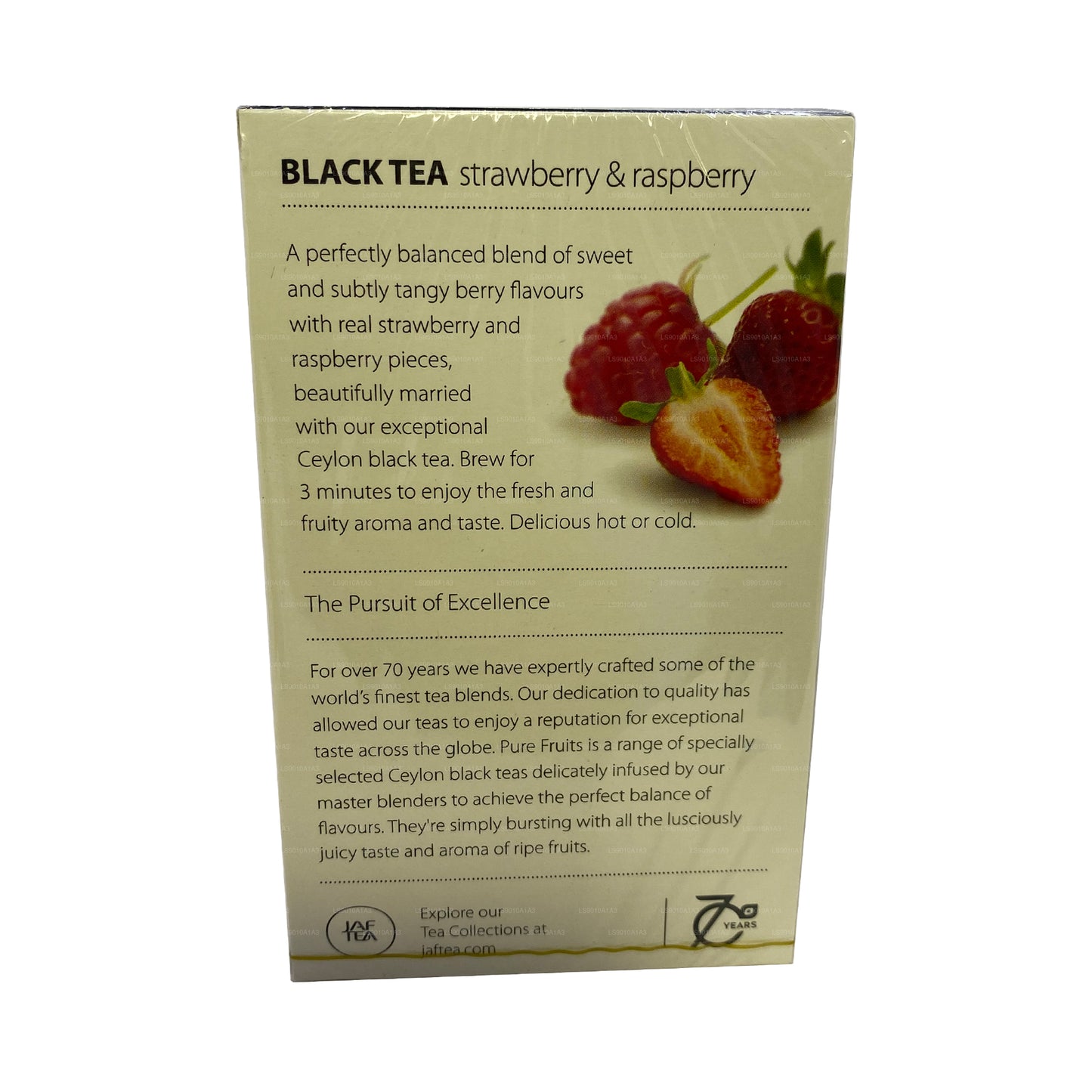 Jaf Tea Pure Fruit Collection Black Tea Maasika ja Vaarika (30g) 20 tee kotid