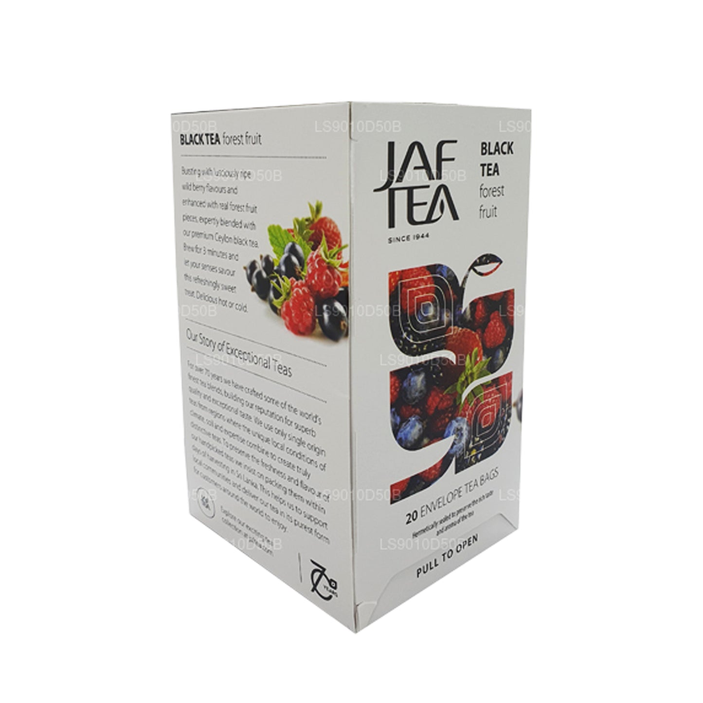 Jaf Tea Pure Fruits kollektsiooni Black Tea Forest Fruit (30g) 20 tee kotid