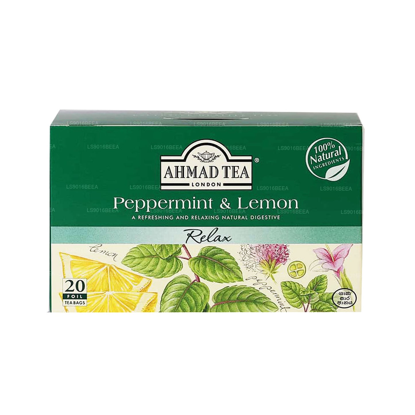 Ahmad Tea Piparmündi- ja sidrunitee (40g) 20 fooliumist teekotti